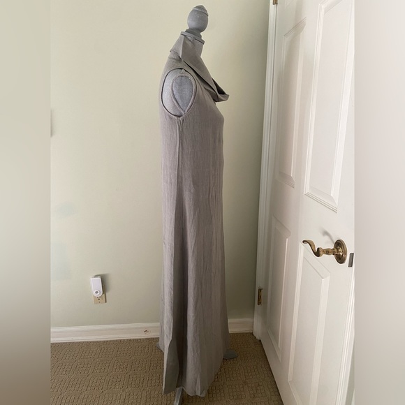 Francesca Bettini Fango Cowl neck midi dress gray. Made in Italy NWT - Picture 5 of 7